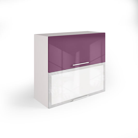 Meuble de Cuisine Haut, 80 cm, 2 Portes dont une Vitrée