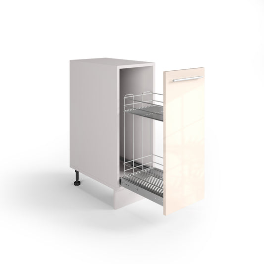 Meuble de Cuisine Bas, 30 cm avec Panière Coulissante
