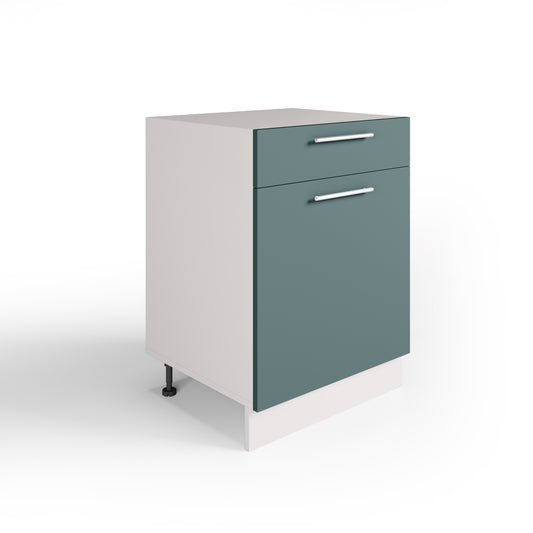 Meuble de Cuisine Bas, 60 cm, 1 Porte avec 1 Tiroir
